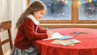 Девочка пишет письмо / Изображение сгенерировано нейросетью GigaChat / amic.ru