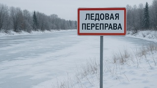 Ледовая переправа / Изображение сгенерировано ИИ ChatGPT / amic.ru