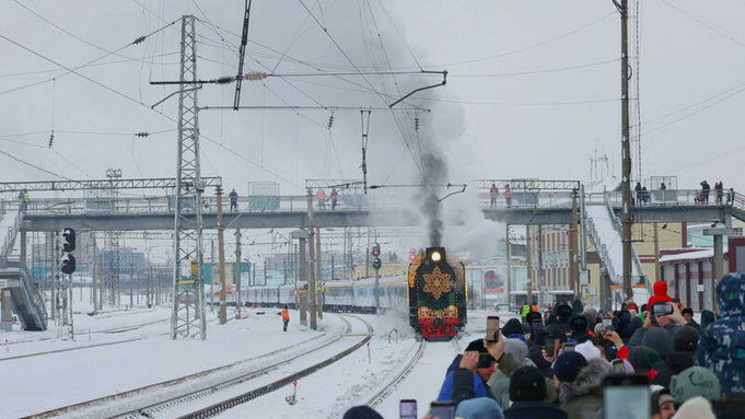 Поезд Деда Мороза в Барнауле / Фото: Екатерина Смолихина / amic.ru