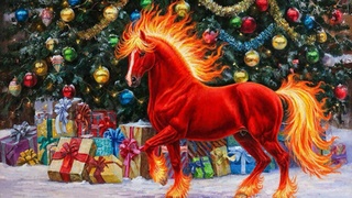 Красная Огненная Лошадь / Изображение сгенерировано нейросетью GigaChat / amic.ru