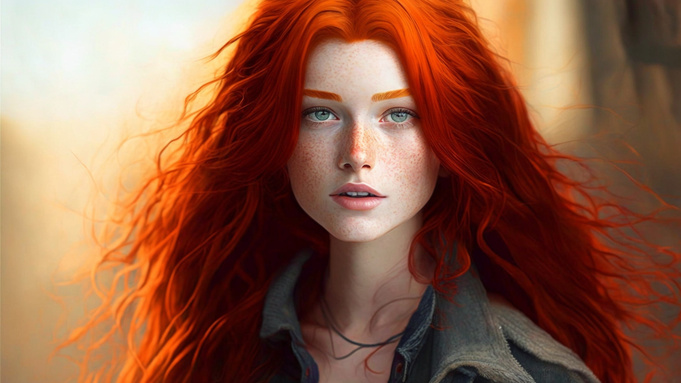 Рыжеволосая девушка / Изображение сгенерировано ИИ FusionBrain.AI от Sber AI / amic.ru