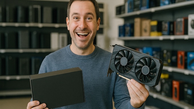 Видеокарта / Покупка видеокарты / Изображение сгенерировано ИИ ChatGPT / amic.ru