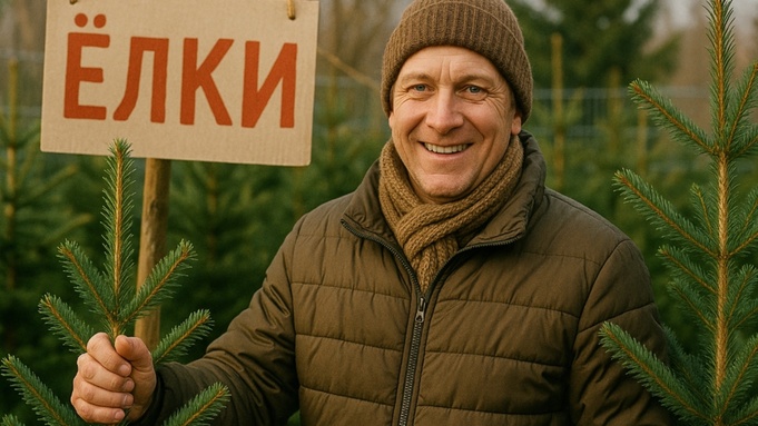 Продажа елок / Елки / Изображение сгенерировано ИИ ChatGPT / amic.ru