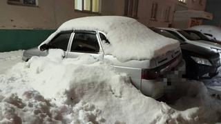 Заваленный снегом автомобиль / Фото: "КП-Новосибирск" со ссылкой на героиню публикации