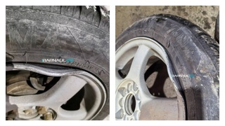 Погнутый диск на колесе / Фото: "Барнаул 22"