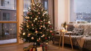 Наряженная елка в доме / Фото: создано в нейросети 