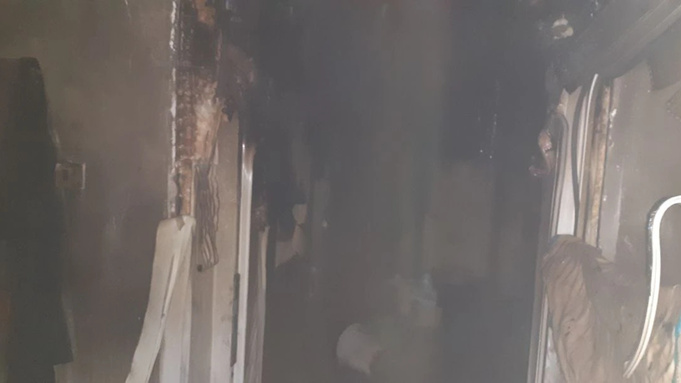 Пожар в двухквартирном доме / Фото: ГУ МЧС по Алтайскому краю