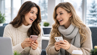 Девушки. Смартфон / Фото: сгенерировано чатом GPT 

