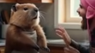 Сиди с бобром за столом / Фото: кадр из видео