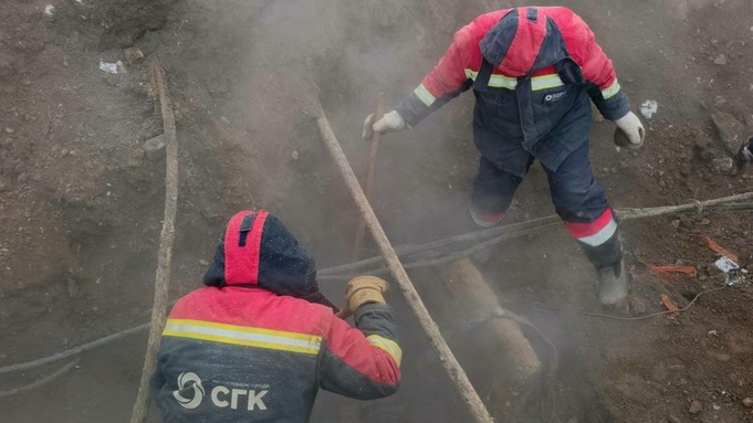 Поврежденный участок трубы / Фото: СГК Рубцовск