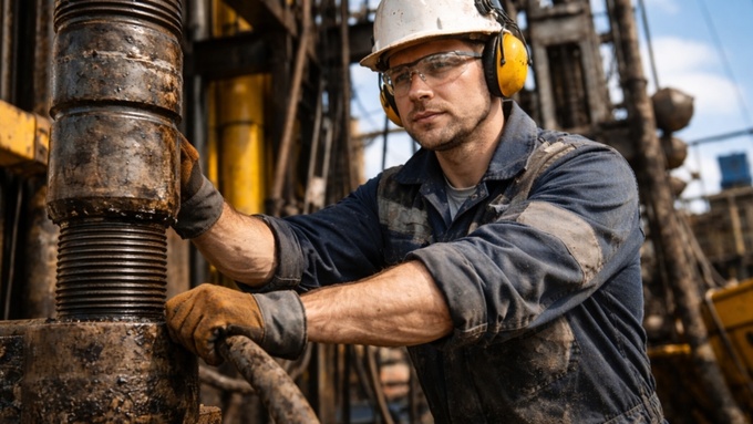 Бурильщик / Рабочий / Изображение сгенерировано ИИ ChatGPT / amic.ru