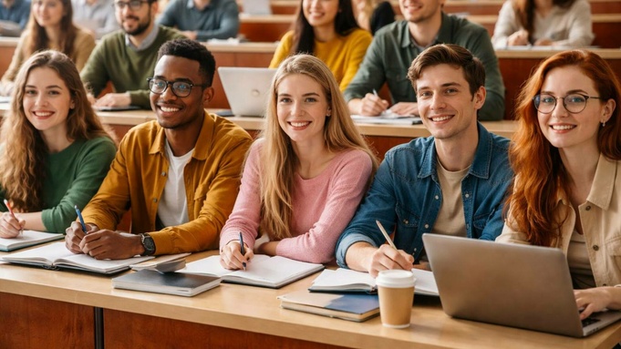 Студенты / Изображение сгенерировано нейросетью DALL-E / amic.ru