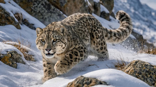 Ирбис / Снежный барс / Изображение сгенерировано ИИ ChatGPT / amic.ru