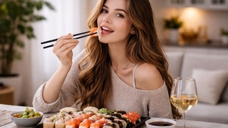 Роллы / Суши / Доставка / Изображение сгенерировано ИИ ChatGPT / amic.ru