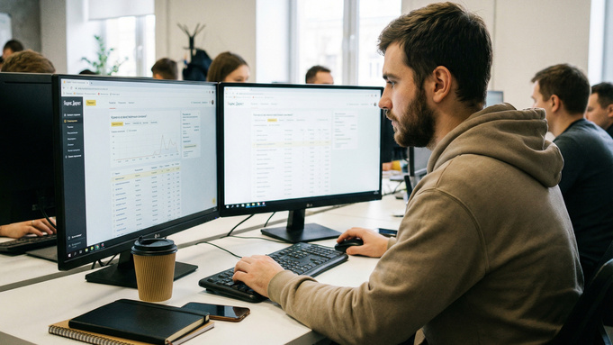 Мужчина. Компьютер / Фото сгенерировано чатом GPT