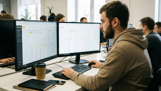 Мужчина. Компьютер / Фото сгенерировано чатом GPT