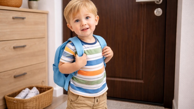 Ребенок у дверей / Ребенок / Изображение сгенерировано ИИ ChatGPT / amic.ru