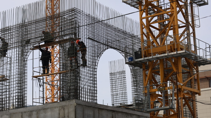 Строительство ЦУМа, февраль 2026 года / Фото: Екатерина Смолихина / amic.ru