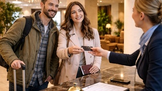 Заселение в гостиницу / Гостиница / Изображение сгенерировано ИИ ChatGPT / amic.ru