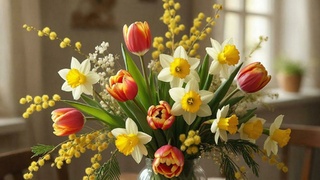 Букет, цветы / Изображение сгенерировано GigaChat от Сбера / amic.ru