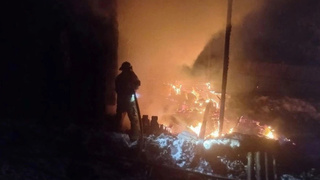 Пожар в Залесово / 
Фото: ГУ МЧС по Алтайскому краю