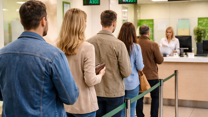 Очередь в банке / Фото: создано в нейросети ChatGPT