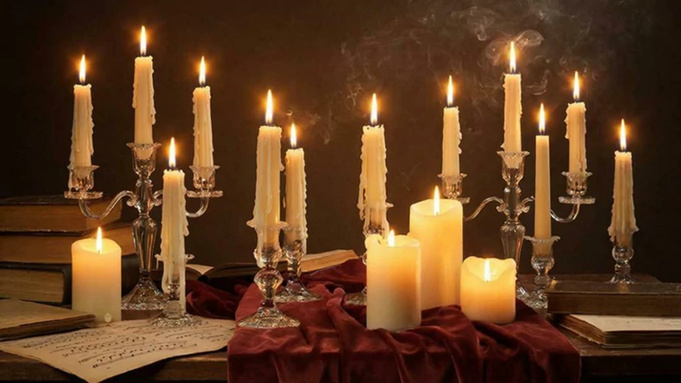 Свечи на сцене / Фото: создано в нейросети 