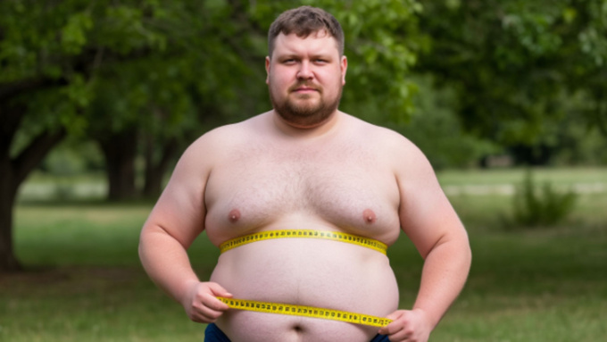 Ожирение, мужчина /  Изображение сгенерировано "Шедеврум" от ИИ YandexART / amic.ru