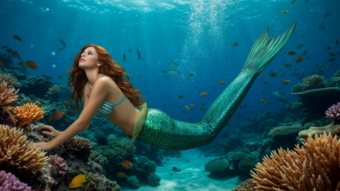 Русалка /  Изображение сгенерировано "Шедеврум" от ИИ YandexART / amic.ru