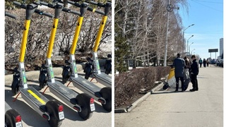 Самокаты в центре Барнаула / Фото: Barnaul 22