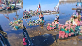Подтопленные могилы / Фото: "Текслер, помоги!" / "ВКонтакте"