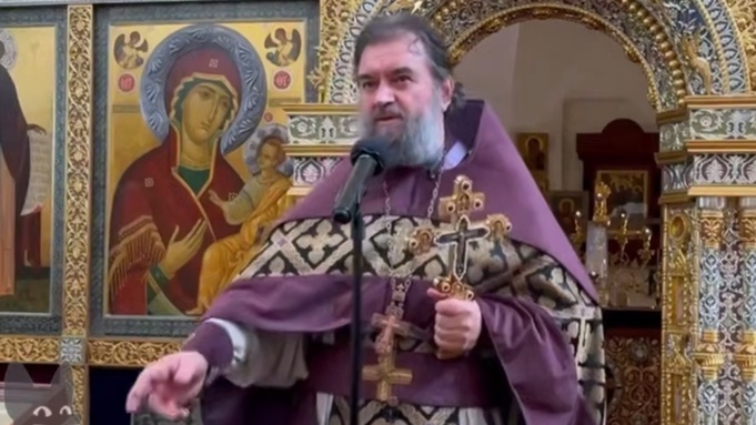 Протоиерей Андрей Ткачев / Фото: стоп-кадр с видео телеграм-канала "Кровавая барыня"