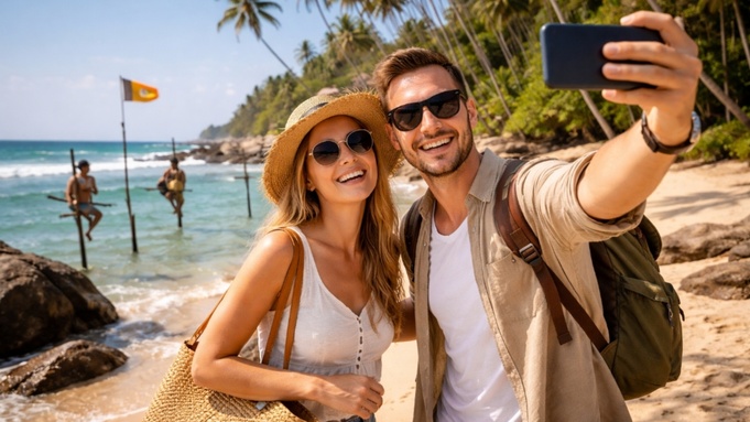 Шри-Ланка / Туристы / Туризм / Изображение сгенерировано ИИ ChatGPT / amic.ru