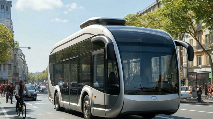 Беспилотный автобус / Изображение сгенерировано GigaChat от Сбера / amic.ru