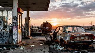 Топливный кризис / Изображение сгенерировано Алиса AI / amic.ru