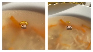 Личинка в супе / Фото: "Черное и Белое Барнаул"