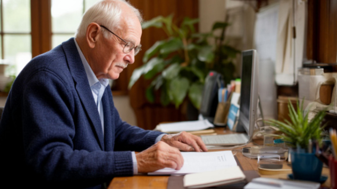 Пенсионер, работа / Изображение сгенерировано "Шедеврум" от ИИ YandexART / amic.ru