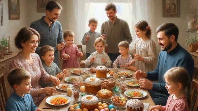 Пасха /  Изображение сгенерировано GigaChat от Сбера / amic.ru