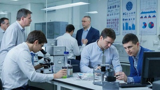 Ученые, лаборатория / Изображение сгенерировано GigaChat от Сбера / amic.ru