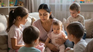 Мама в декрете /  Изображение сгенерировано GigaChat от Сбера / amic.ru 