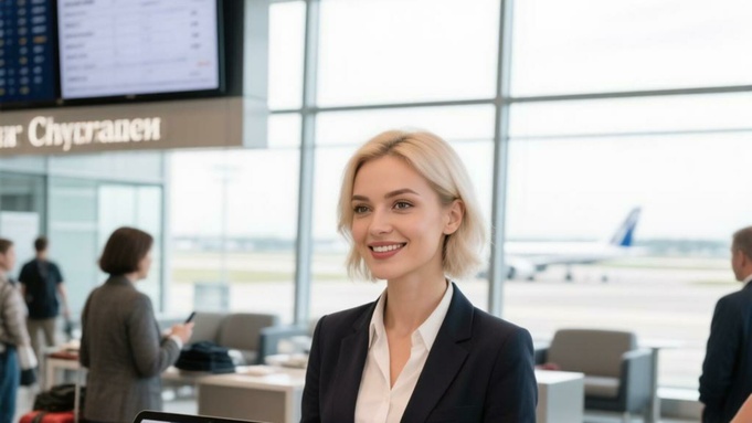 Регистрация в аэропорту / Изображение сгенерировано GigaChat от Сбера / amic.ru