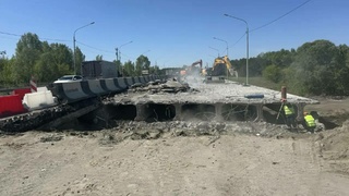 Ремонт моста через Лосиху / Фото: алтайский Минтранс