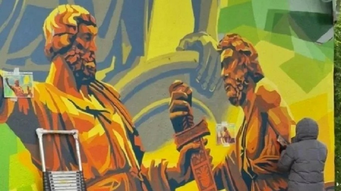 Мурал на одной из подстанций / Фото предоставлено пресс-службой БГЭС 