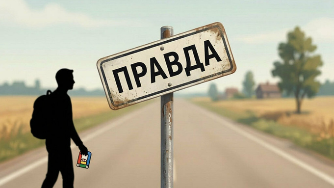 Дорожный знак в поселке Правда Алтайского края / Фото: сгенерировано ИИ Яндекс / amic.ru