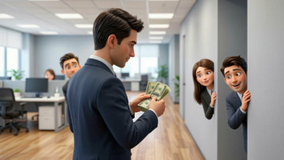 Человек на работе / Изображение сгенерировано нейросетью Алиса AI / amic.ru