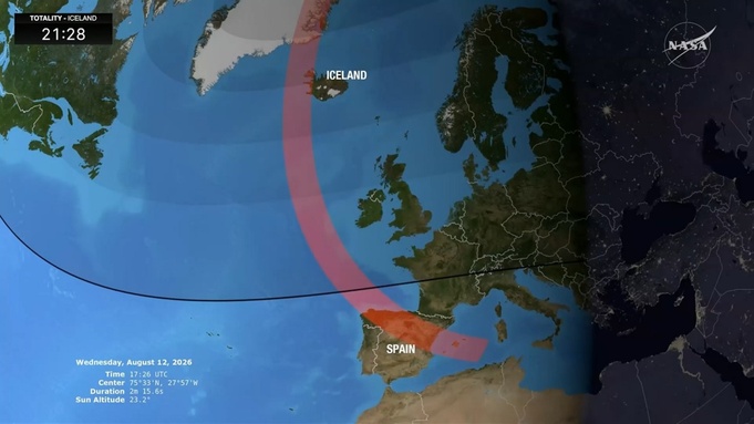 Крым на карте мира / Фото: стоп-кадр с видео-трансляции NASA 