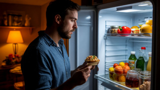 Ночной перекус / Изображение сгенерировано "Шедеврум" от ИИ YandexART / amic.ru