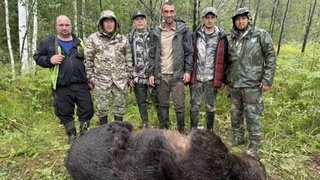 Охотники и медведь / Фото: Минприроды Республики Алтай