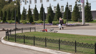 Территория у правительства края / Фото: Екатерина Смолихина / amic.ru