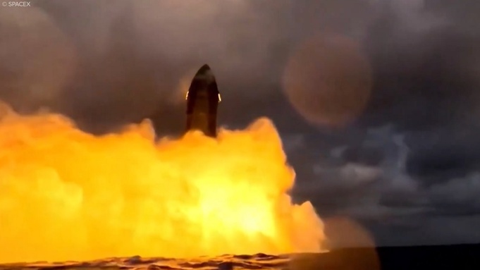 Starship взорвался / Фото: стоп-кадр с видео SpaceX